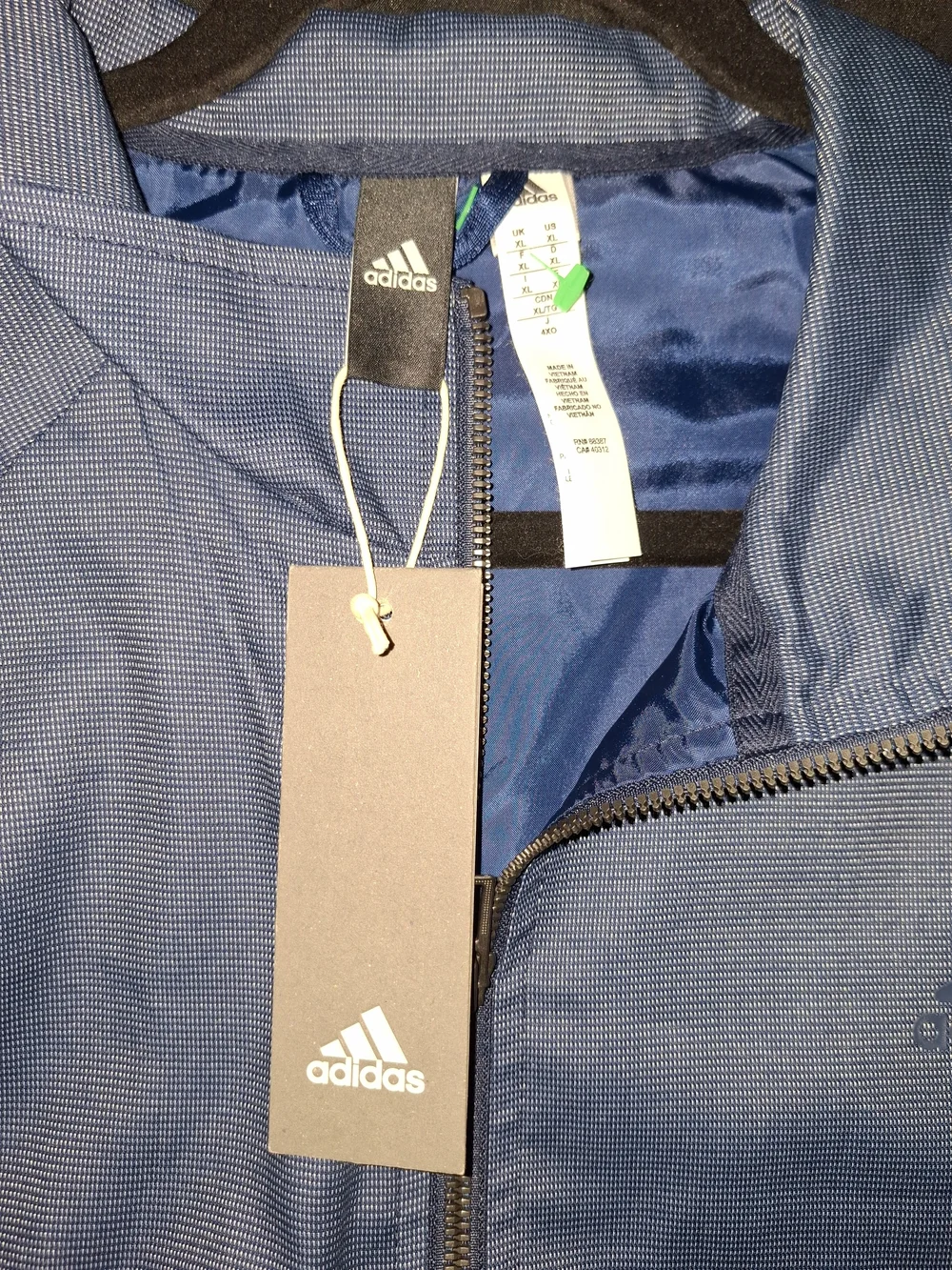 adidas Men's Blue Full‑Zip Track Jacket XL